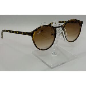 Ray-Ban Tortoiseshell Round Sunglasses Brown Gradient Lenses